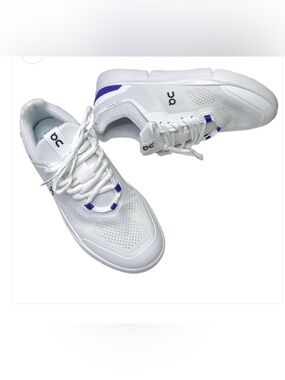 On The Roger Spin Undyed White/Indigo-Sz 8.5